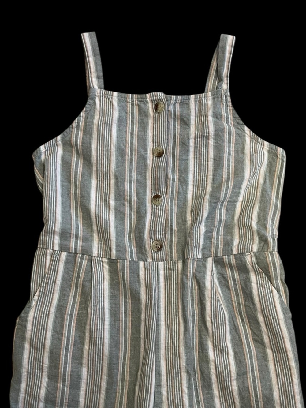 OshKosh B'gosh Gray & White Striped Girls' Cropped Jumper - Picture 2 of 6
